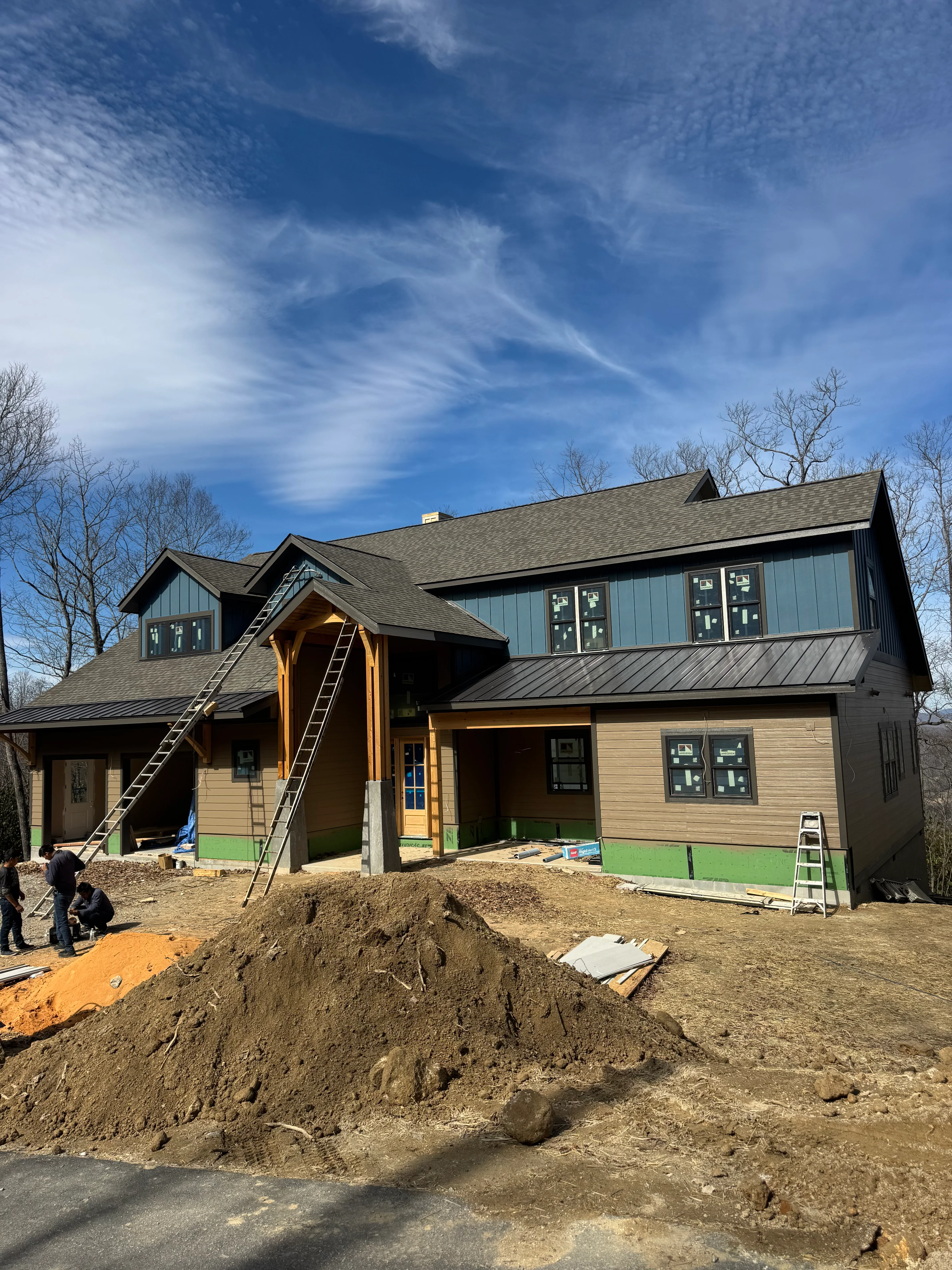 General contractor working on residential construction project