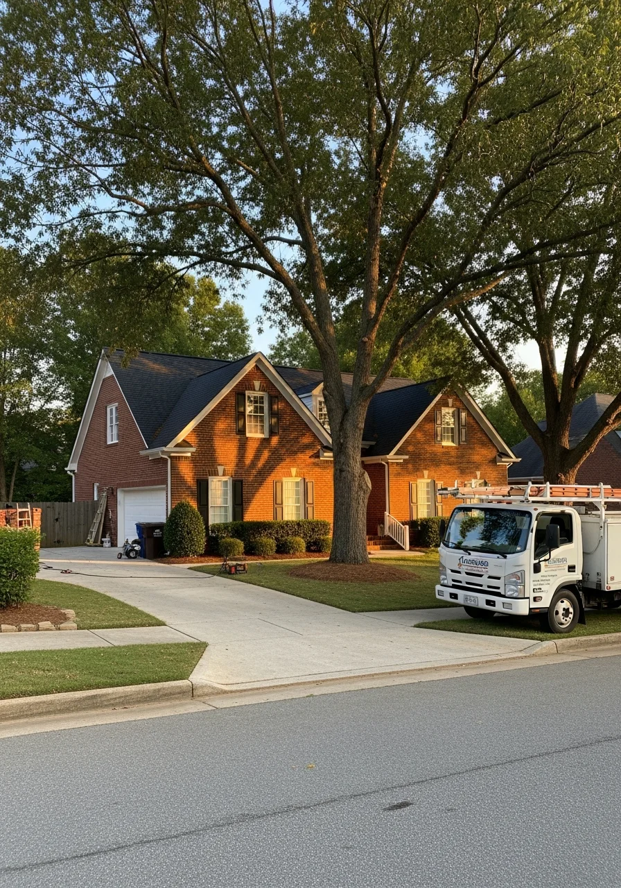 Professional service technician ready to work at a Lincolnton home.